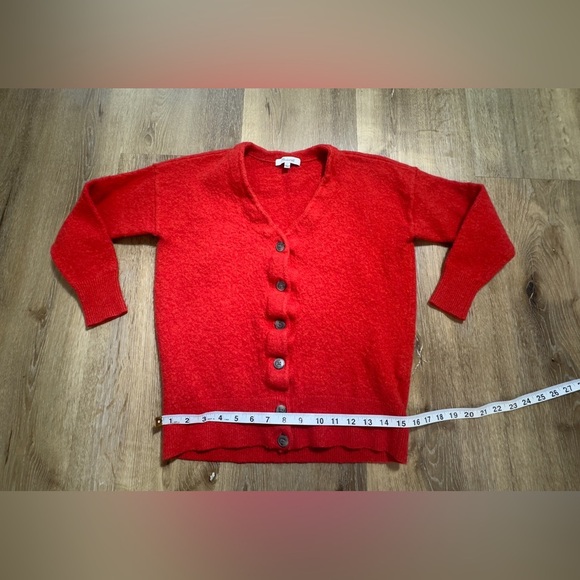 Madewell Vibrant Red Button-Up Cardigan 🍁🥮🍂 - Picture 4 of 8